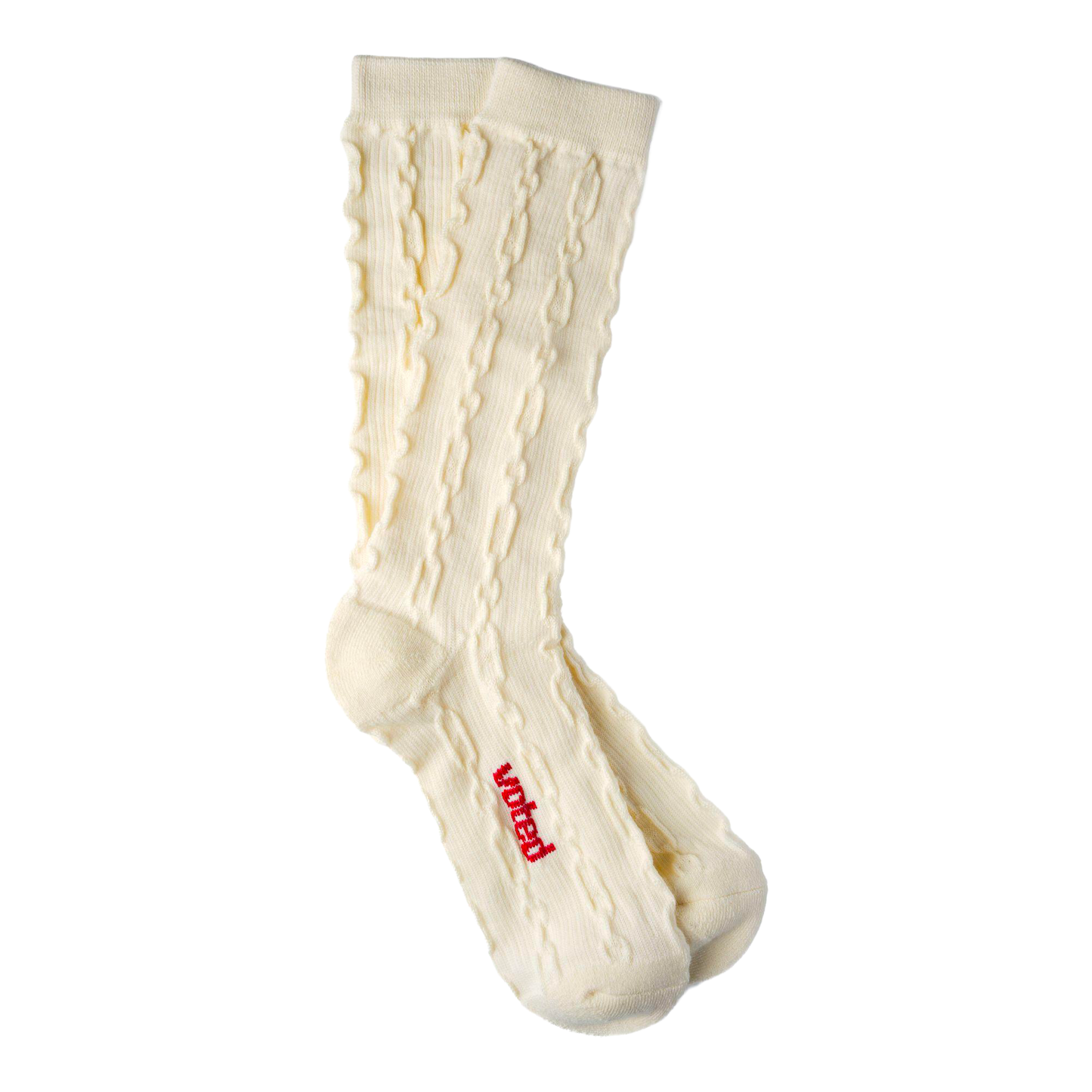 VIVIENNE CREW CLASSIC SOCKS IVORY/voted