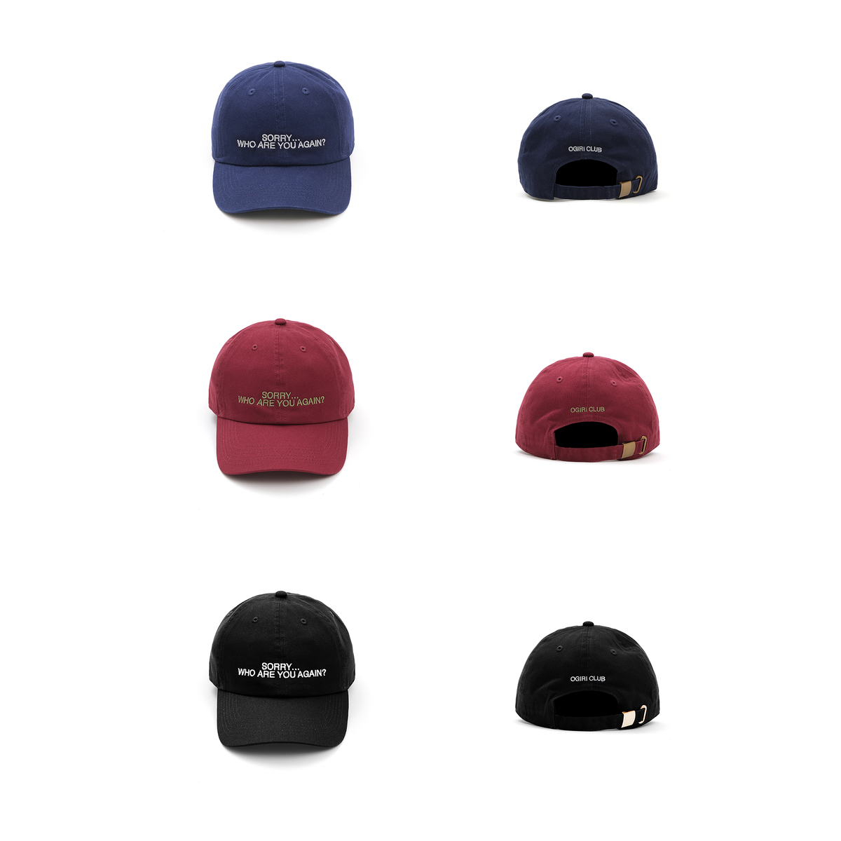 OGIRI CLUB No.001 / SORRY… WHO ARE YOU AGAIN? Cap-NAVY