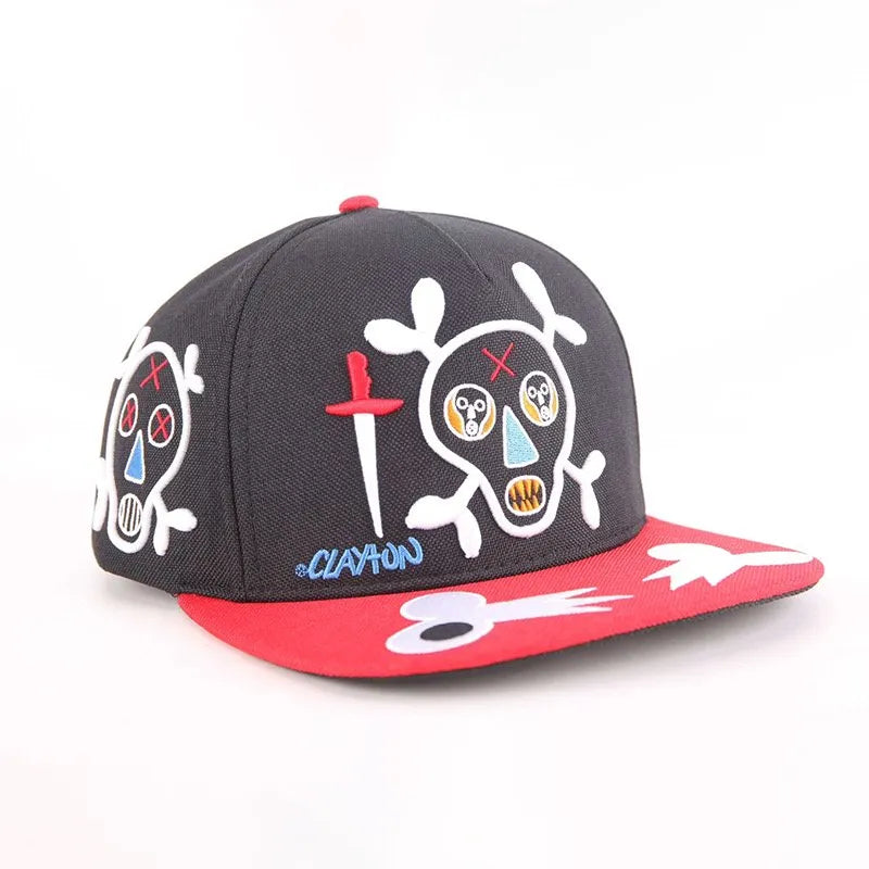 OPEN SKULL embroidery CAP/Clayton Patterson