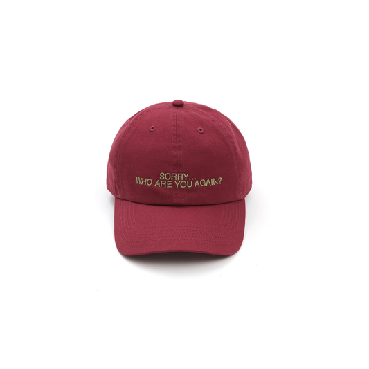 OGIRI CLUB No.001 / SORRY… WHO ARE YOU AGAIN? Cap-BURGUNDY