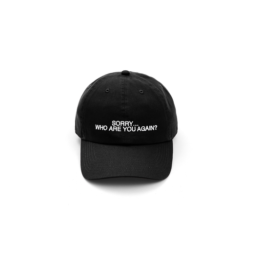 OGIRI CLUB No.001 / SORRY… WHO ARE YOU AGAIN? Cap-BLACK