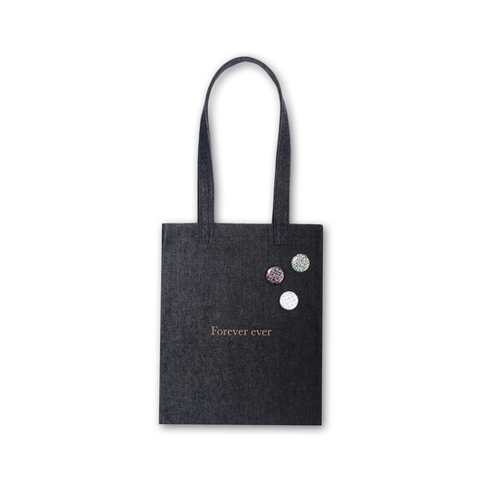 Forever ever Denim Tote Bag - Indigo × Brown