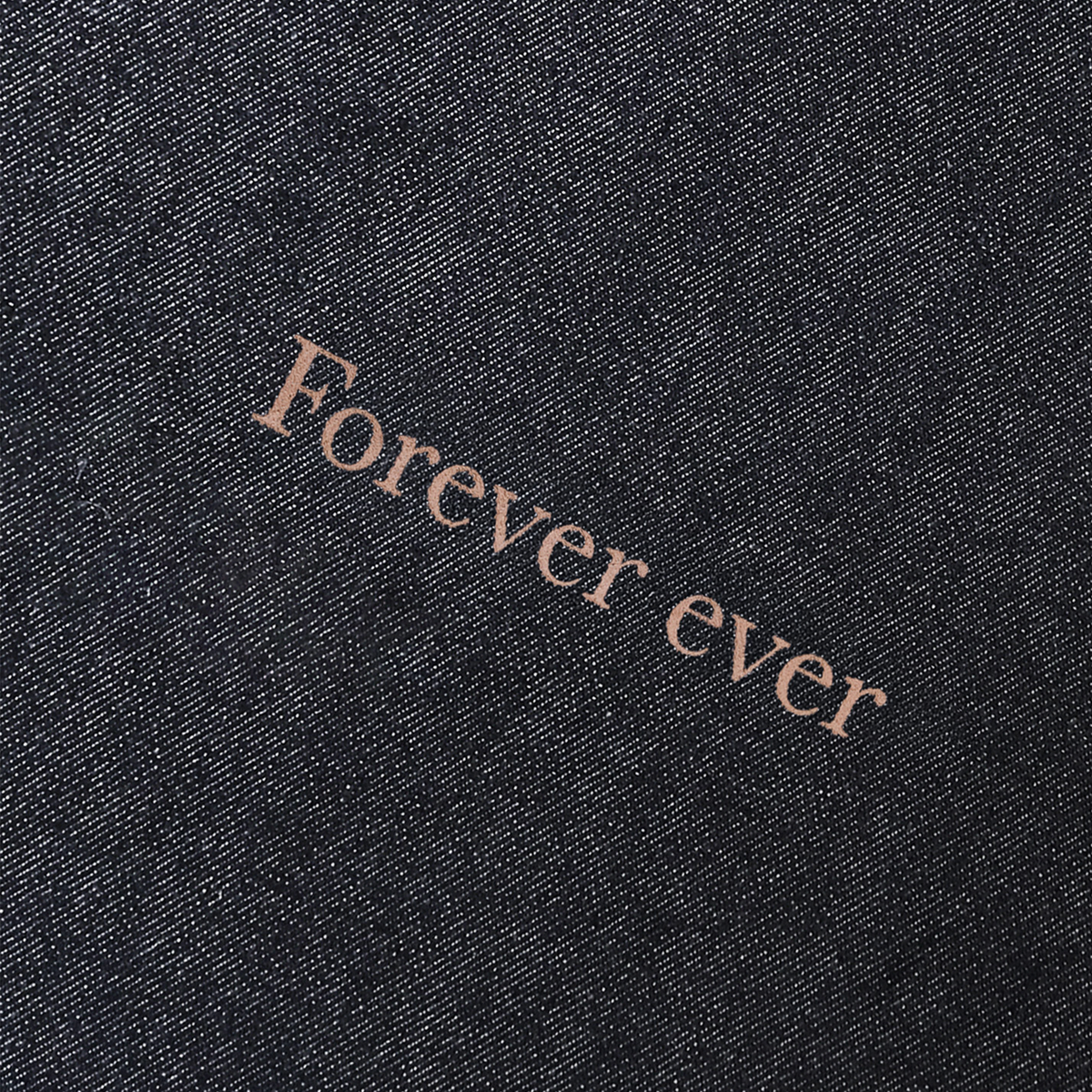 Forever ever Denim Tote Bag - Indigo × Brown