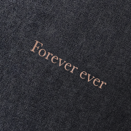 Forever ever Denim Tote Bag - Indigo × Brown