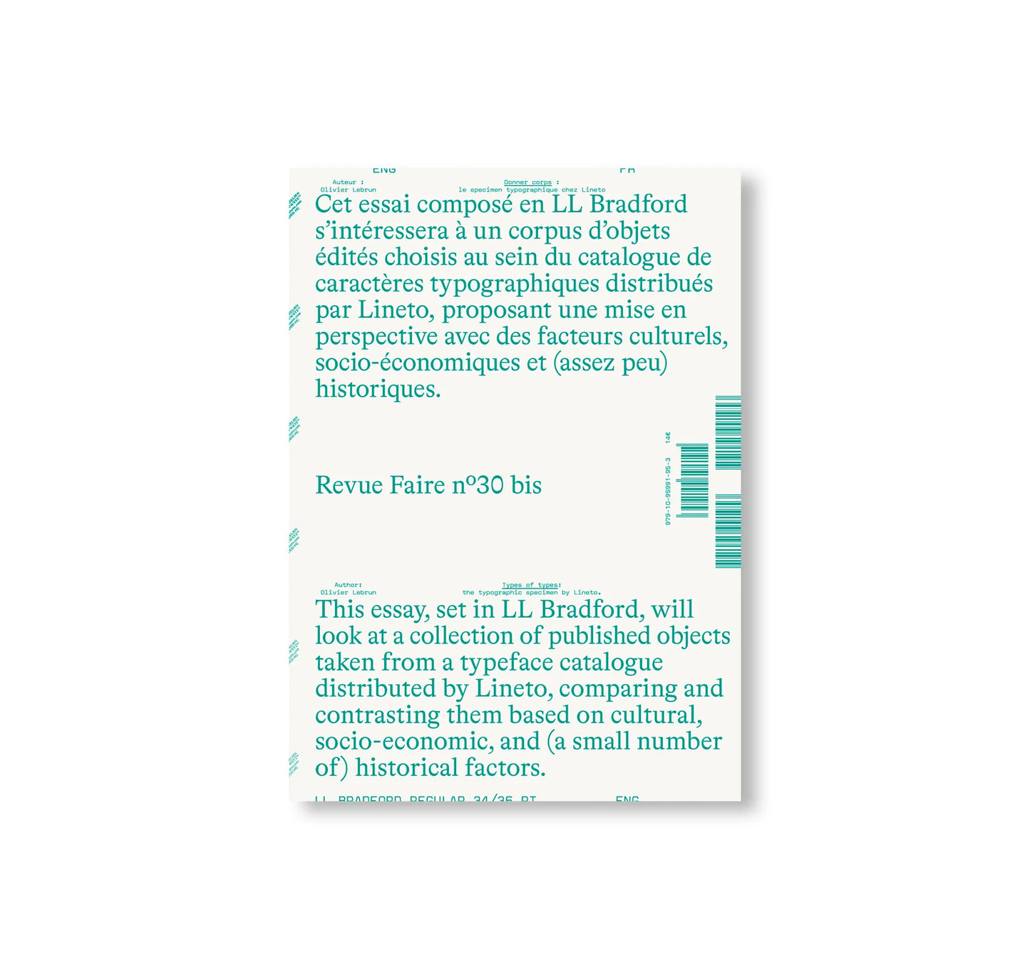 REVUE FAIRE – TO LOOK AT THINGS #30 BIS – TYPES OF TYPES: THE TYPOGRAPHIC SPECIMEN BY LINETO