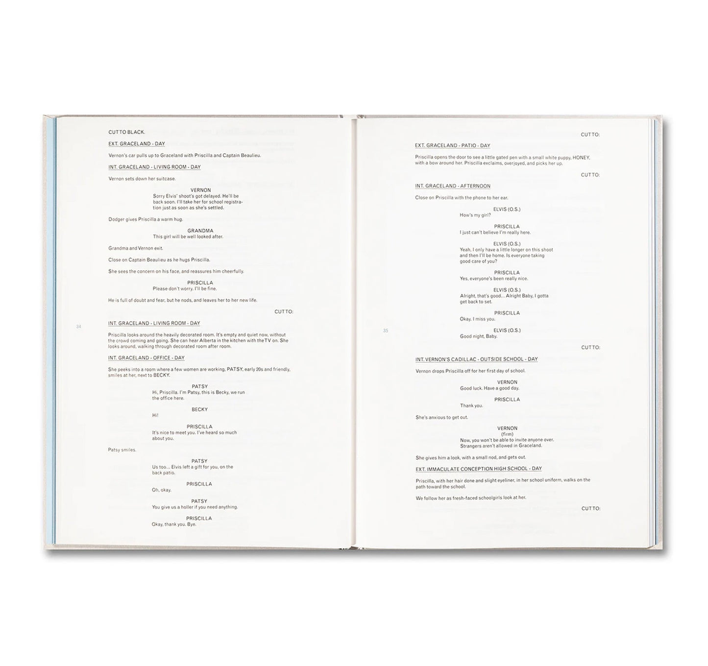 PRISCILLA SCREENPLAY BOOK by Sofia Coppola