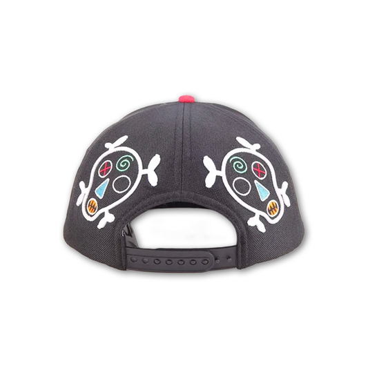 OPEN SKULL embroidery CAP BLACK×BLACK/Clayton Patterson