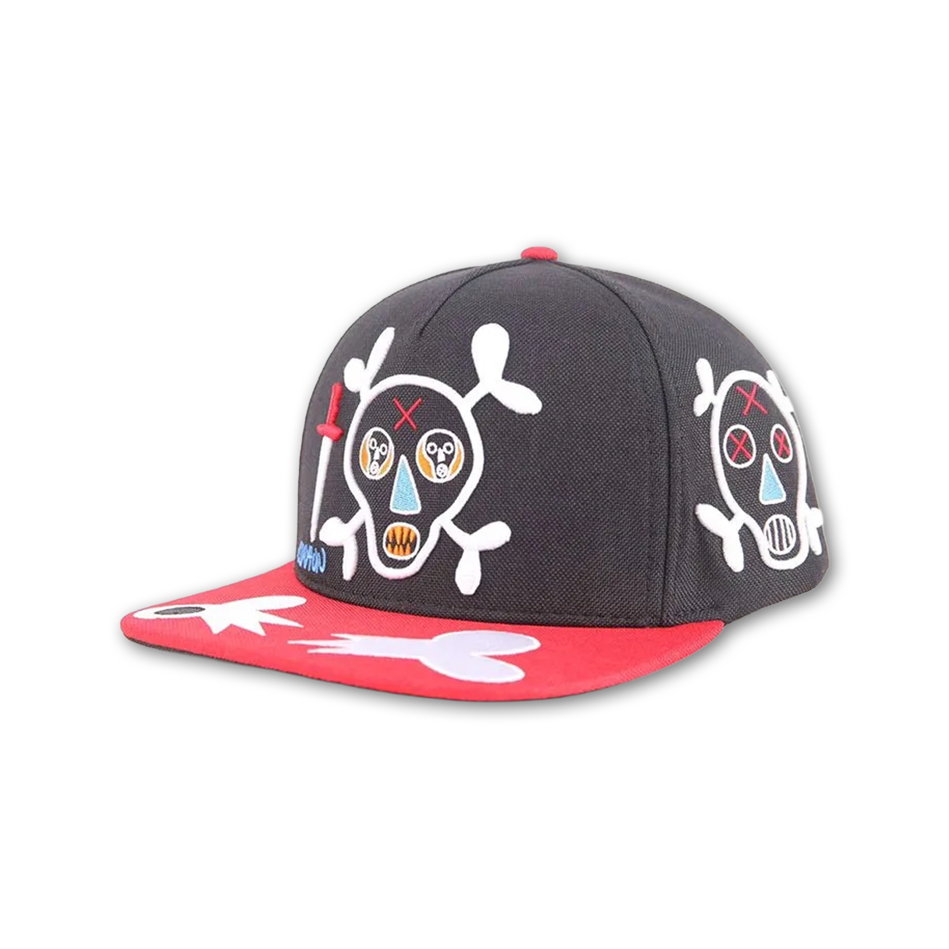 OPEN SKULL embroidery CAP BLACK×RED/Clayton Patterson – Forever ever